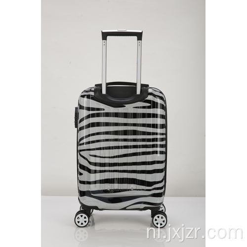 ABS met pc trolley koffer Zebra koffer